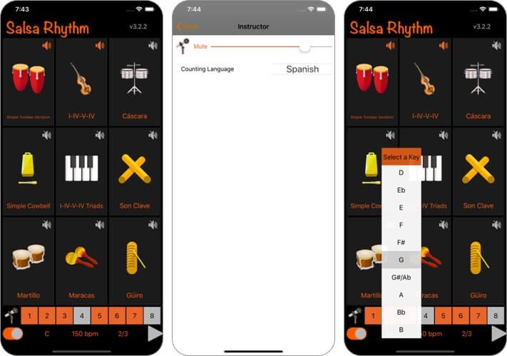 salsa rytmedans læring iPhone og iPad app