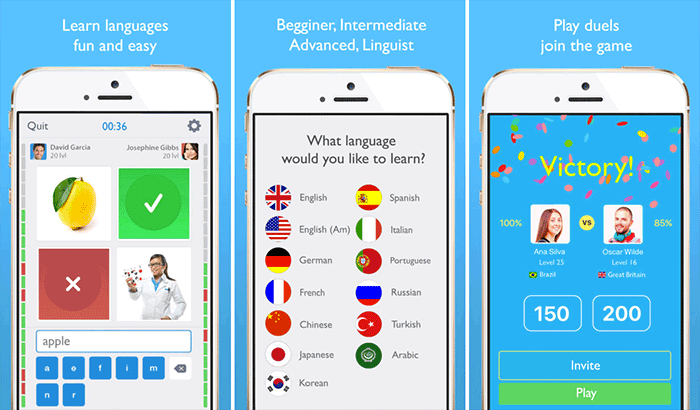 Screenshot aplikace Lingo Vocabulary Trainer pro iPhone