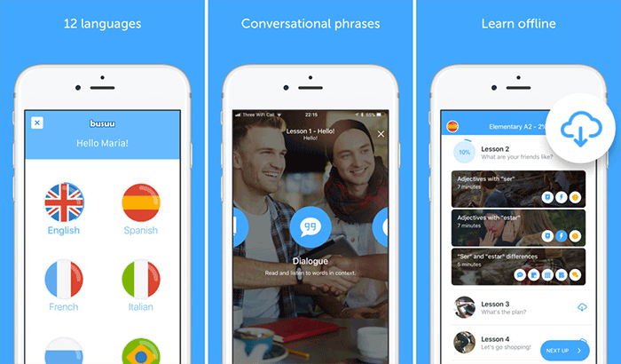 Busuu främmande språk iPhone App skärmdump
