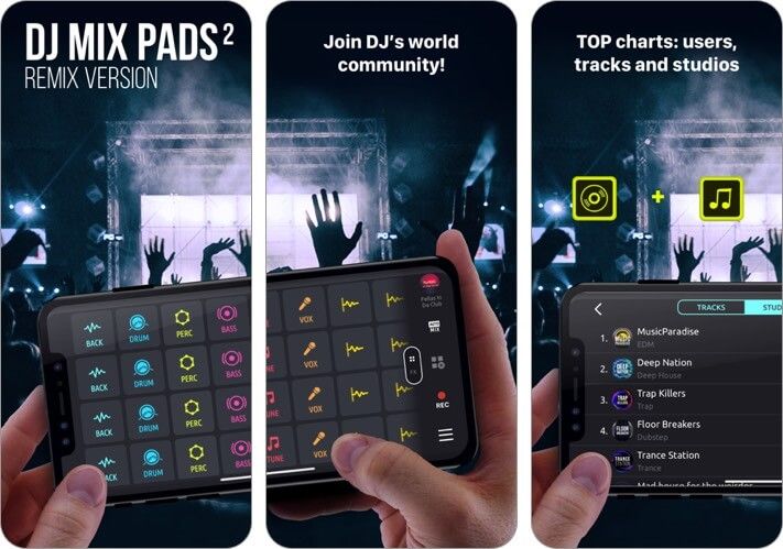 dj mix pads 2 iphone app posnetek zaslona