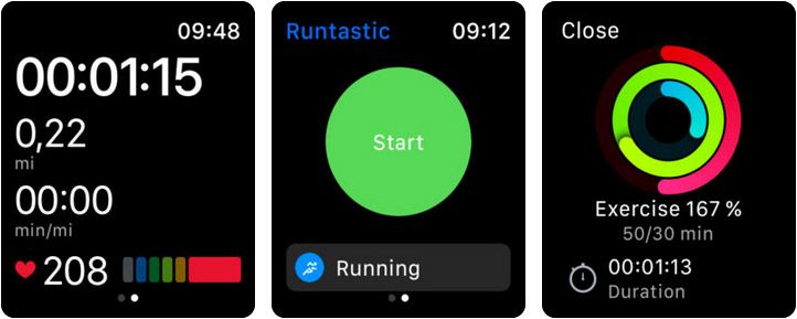 App Runtastic Running & Jog Screenshot Apple Watch