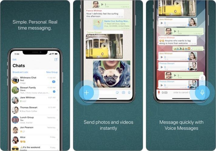 Screenshot aplikácie WhatsApp Money Transfer pre iPhone a iPad