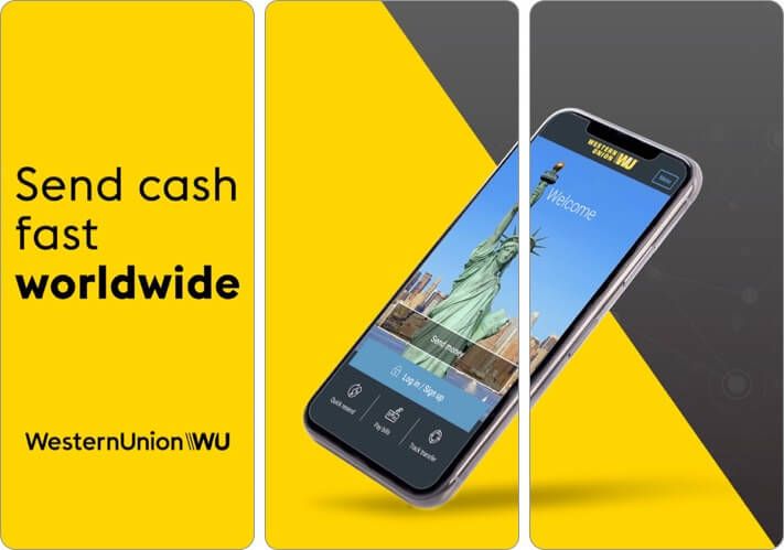 Screenshot aplikácie Western Union Money Transfer