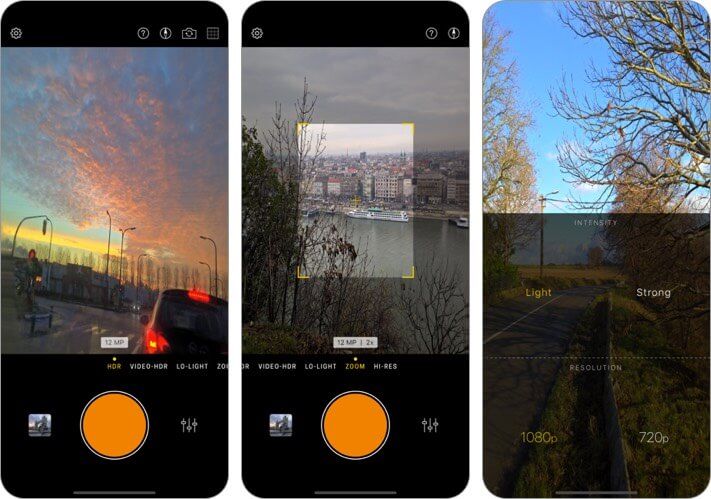 hydra manuell iphone kamera app skjermbilde