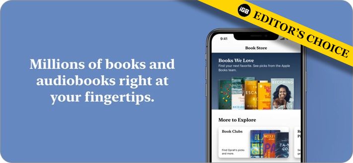 „Apple Books“ el. Knygų skaityklės programos, skirtos „iOS“