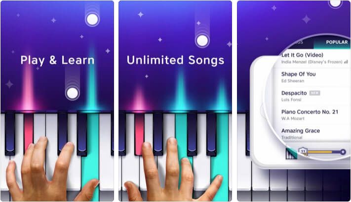 Piano app av Yokee iPhone og iPad App Skjermbilde