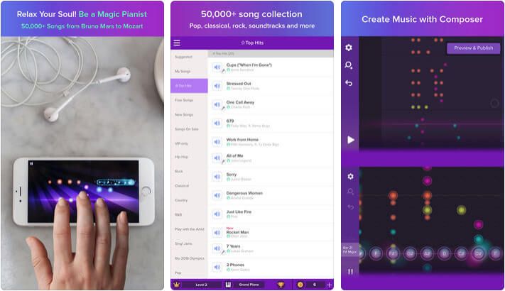 Magic Piano av Smule iPhone og iPad App Skjermbilde