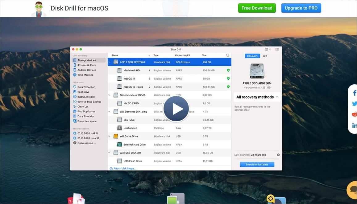 macOS用のディスクドリルバックアップソフトウェア