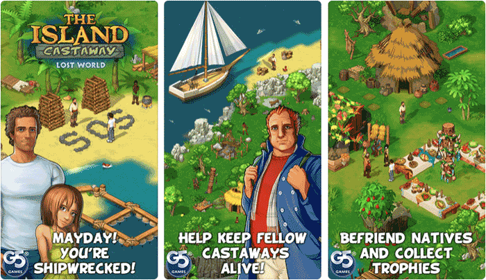 The Island Castaway iPhone und iPad Spiel Screenshot