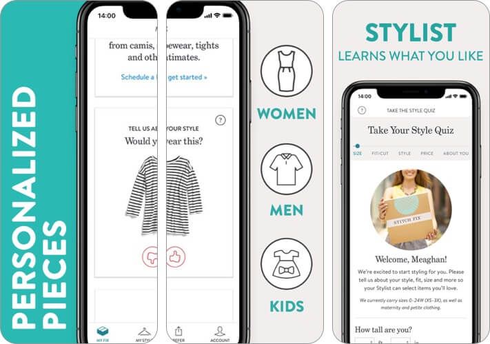 Stichfix – persönlicher Stylist iPhone und iPad Fashion App Screenshot