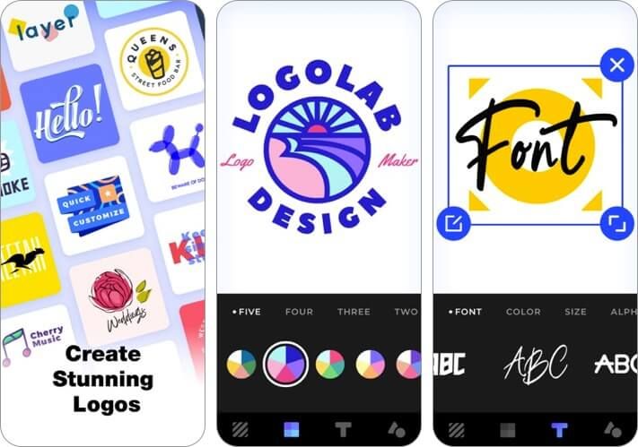 logo creator iphone og ipad app screenshot