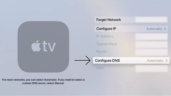 Promijenite DNS na svom Apple TV-u