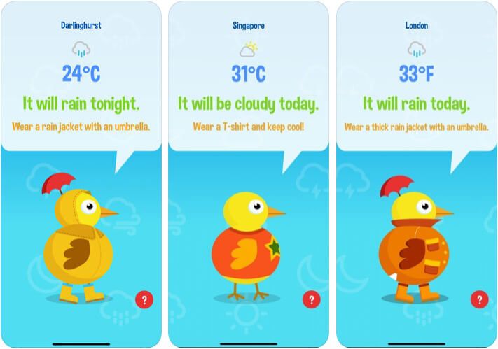 ‎Wetter Ente Lustiges Wetter iPhone und iPad App Screenshot