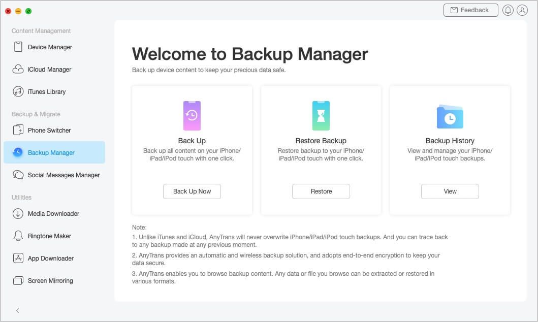Omogočite AirBackup in razporedite samodejne varnostne kopije