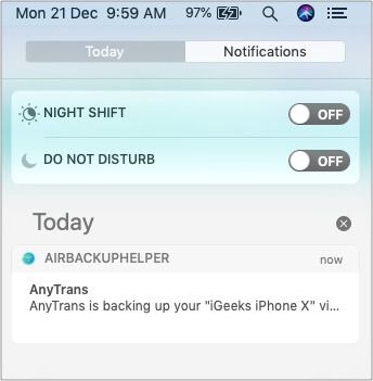 Ustvarite popolne varnostne kopije iPhone z AnyTrans