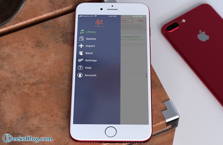 Newzik Noterleser for iPhone og iPad App