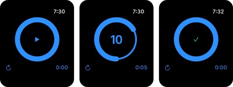 Brushout bästa timer-app för Apple Watch