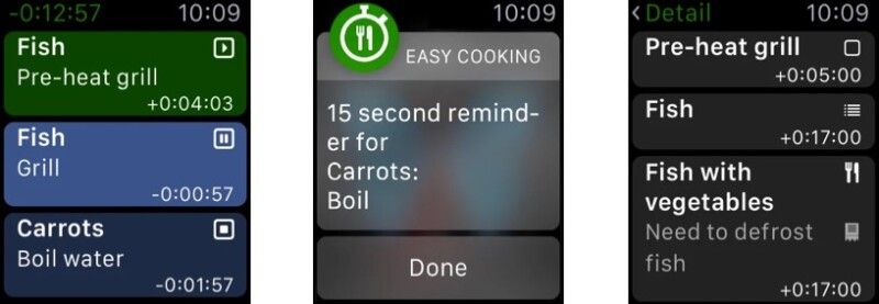 Easy Cooking Timer-app för Apple Watch