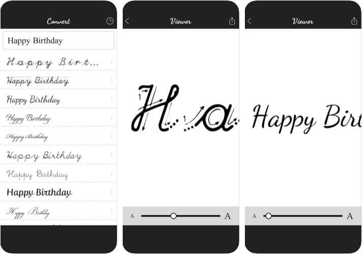Skjermbilde av Cursive Converter iPhone og iPad Handwriting App