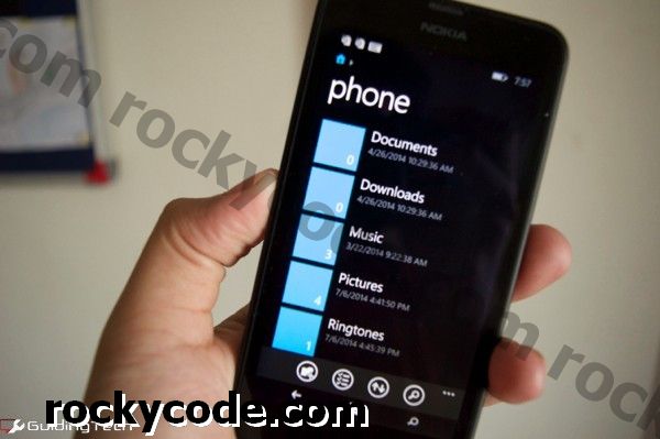 Verwalten, Löschen von Dateien und Zurücksetzen des Windows Phone 8.1-Geräts