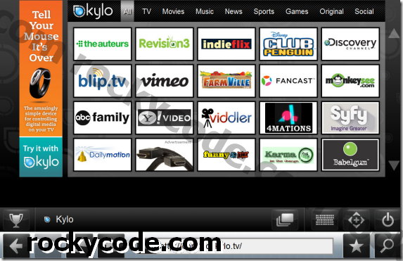 Le navigateur Web Kylo améliore votre expérience TV sur Internet