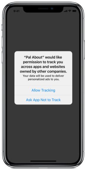 Aplicació que sol·licita permís per fer el seguiment a iOS 14