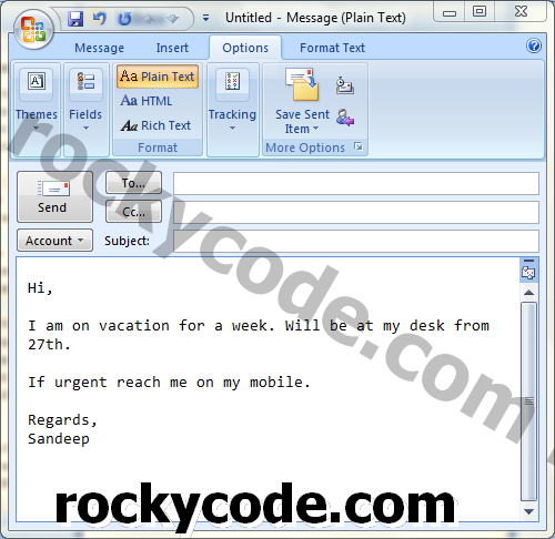 Как да настроите автоматични отговори в MS Outlook, за да подражавате на поведение извън офиса
