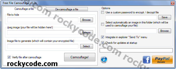 Free File Camouflageを使用してUSBサムドライブの写真内のファイルを非表示にする方法