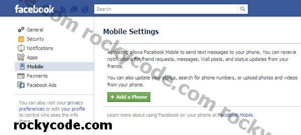 Comment configurer et utiliser Facebook via SMS mobile