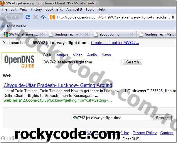 Hvordan bytte ut OpenDNS-søk med Google i Firefox-adressefeltet