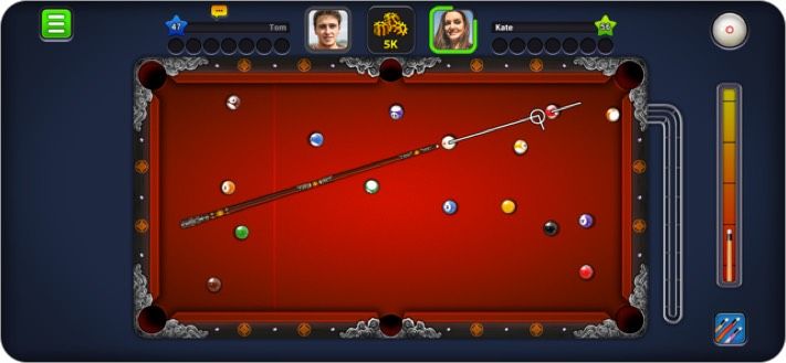 Снимак екрана игре са 8 играча са два играча за иПхоне