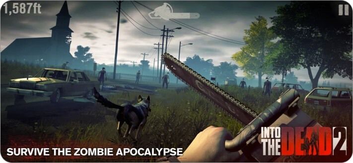 Into The Dead 2 Skjermbilde av Zombie-spill på iPhone og iPad