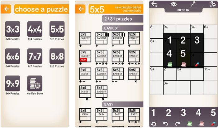Снимка екрана за математичке игре КенКен Цлассиц за иПхоне и иПад