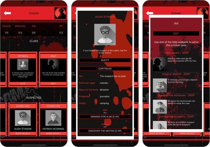 Detektívne hry: kriminálny prípad Screenshot z aplikácie pre iPhone a iPad