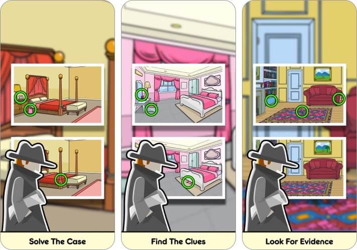 Nájdite rozdiely Screenshot z detektívnej hry pre iPhone a iPad