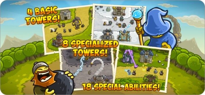 Kingdom Rush iPhone och iPad Tower Defense spel skärmdump