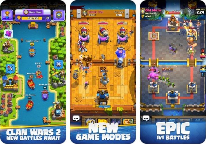 clash royale iPhone och iPad Tower Defense spel skärmdump