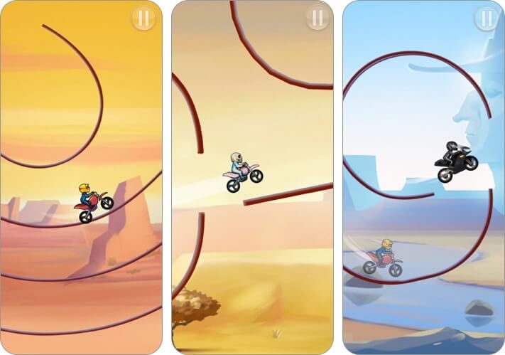 Fahrradrennen Simulation iPhone Spiel Screenshot
