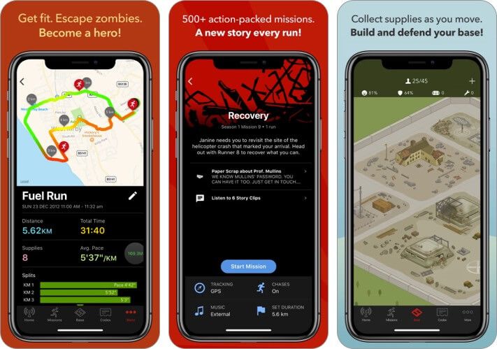 Zombie beží Screenshot hry Halloween a iPhone a iPad