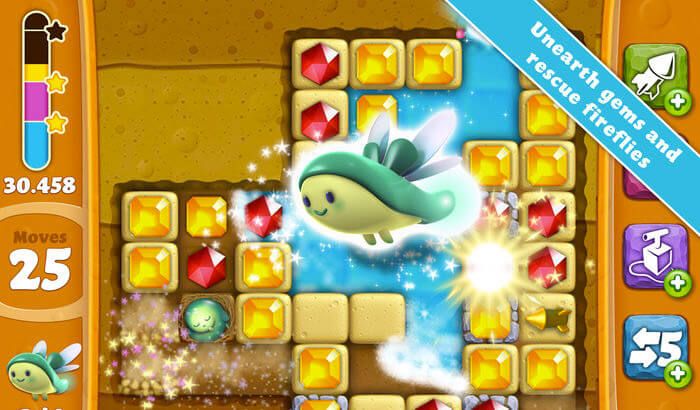 Diamond Digger Saga Puzzle iPhone und iPad Spiel Screenshot