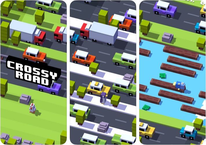Screenshot z arkádovej hry Crossy Road pre iPhone a iPad