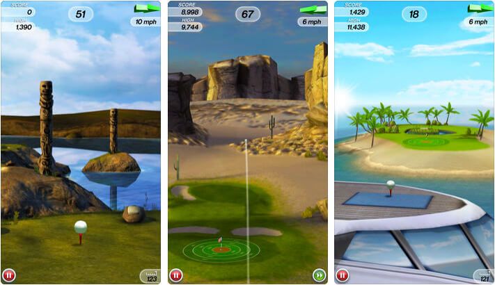 Flick Golf iPhone og iPad Skjermbilde