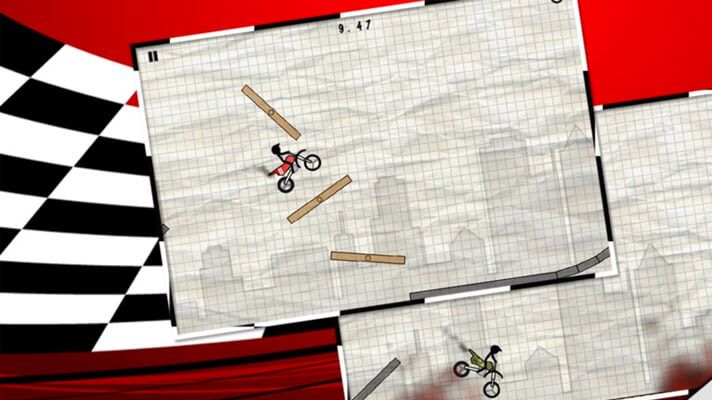 Snimka zaslona igre Stick Stunt Biker iPhone BMX