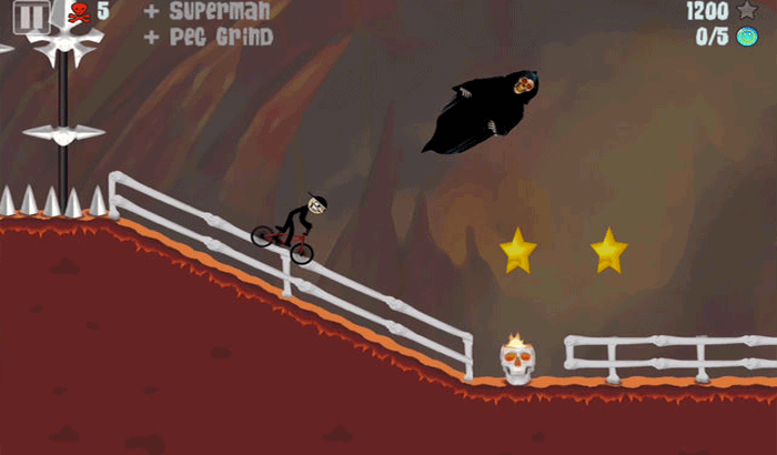 Captura de pantalla del joc Stickman BMX per a iPhone i iPad
