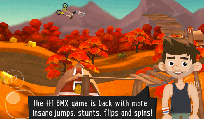 Načerpaná obrazovka hry BMX 2 pre iPhone a iPad