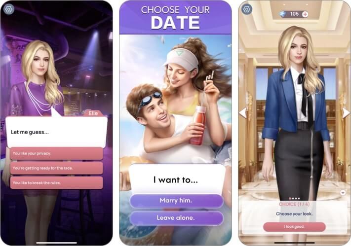 iPhone ve iPad için Romance Fate İnteraktif Hikaye Uygulaması Ekran Görüntüsü
