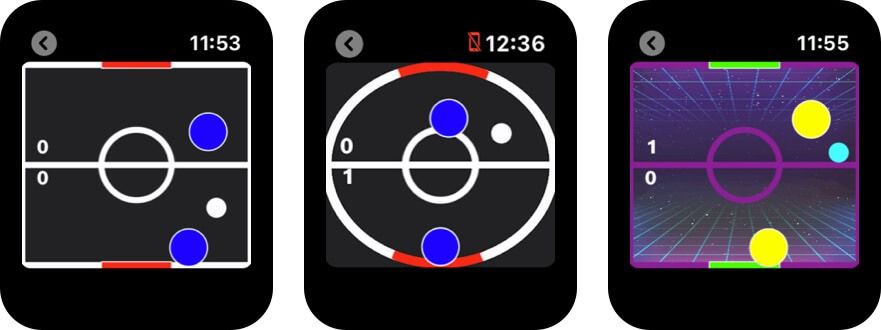 vzdušný hokej oblečenie jablko hodinky hra screenshot