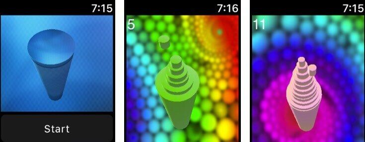 cylindre apple hodinky hry app screenshot