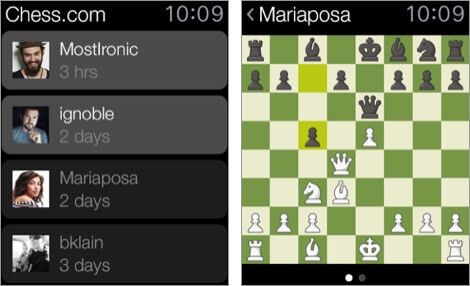 šach - hrať a učiť sa screenshot obrazovky hodiniek Apple