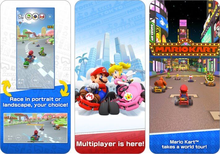 iPhoneとiPad用のマリオカートレーシングゲーム